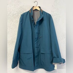 Luciano Barbera Men’s Blue Teal Wool Nylon Jacket size 52